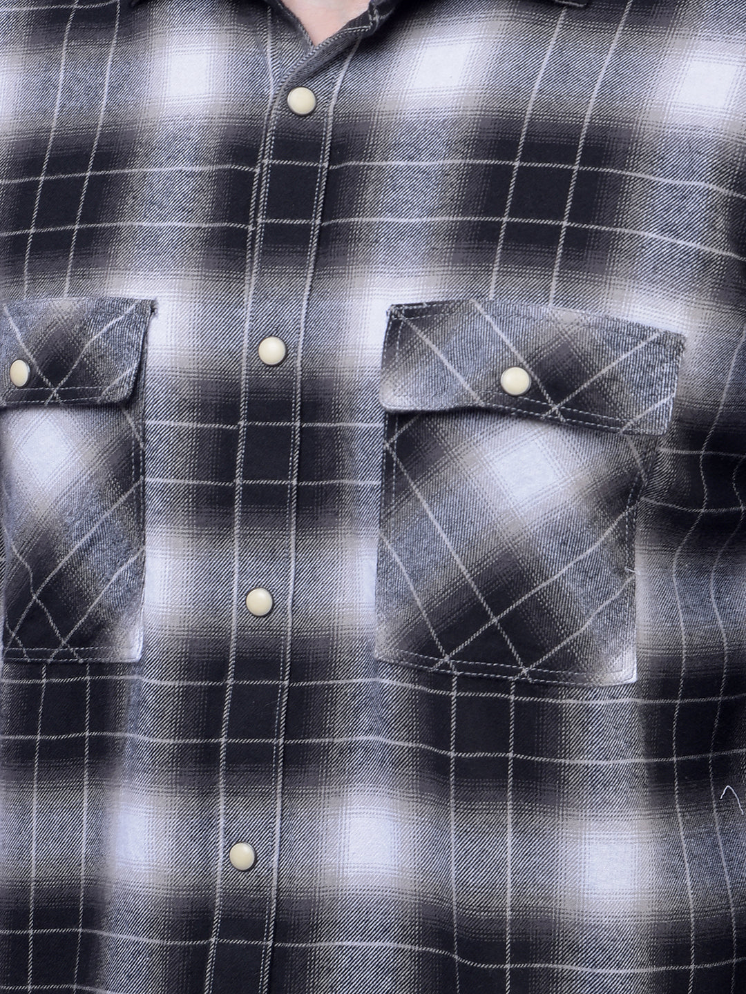 Black Checked 100% Cotton Shirt