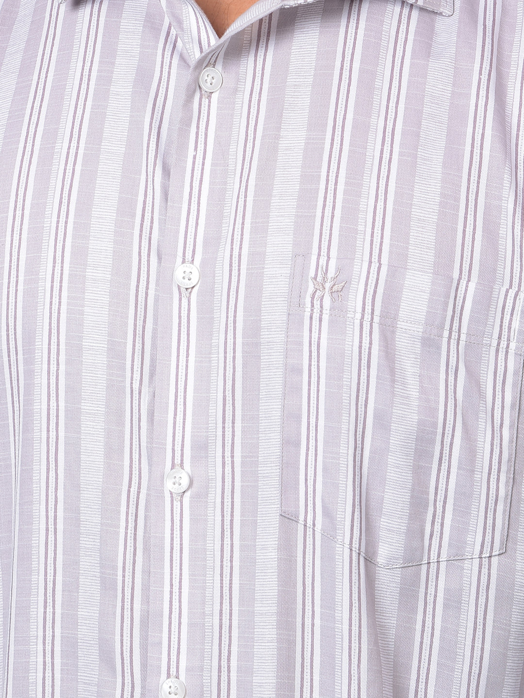 Purple Vertical Stripes Shirt