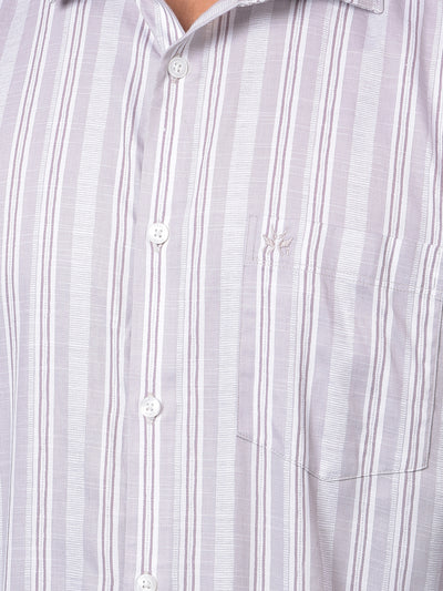 Purple Vertical Stripes Shirt