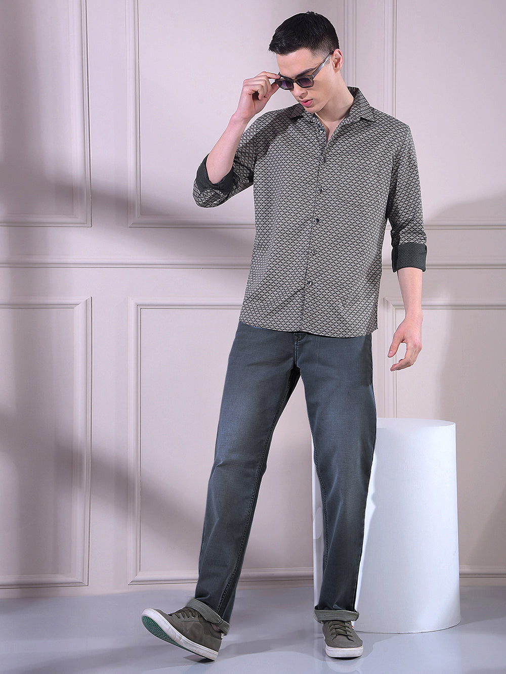 Crisp Light Blue Straight Smooth Jeans