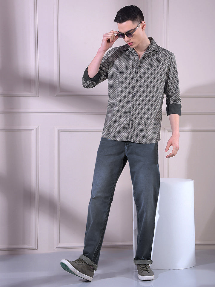 Crisp Light Blue Straight Smooth Jeans