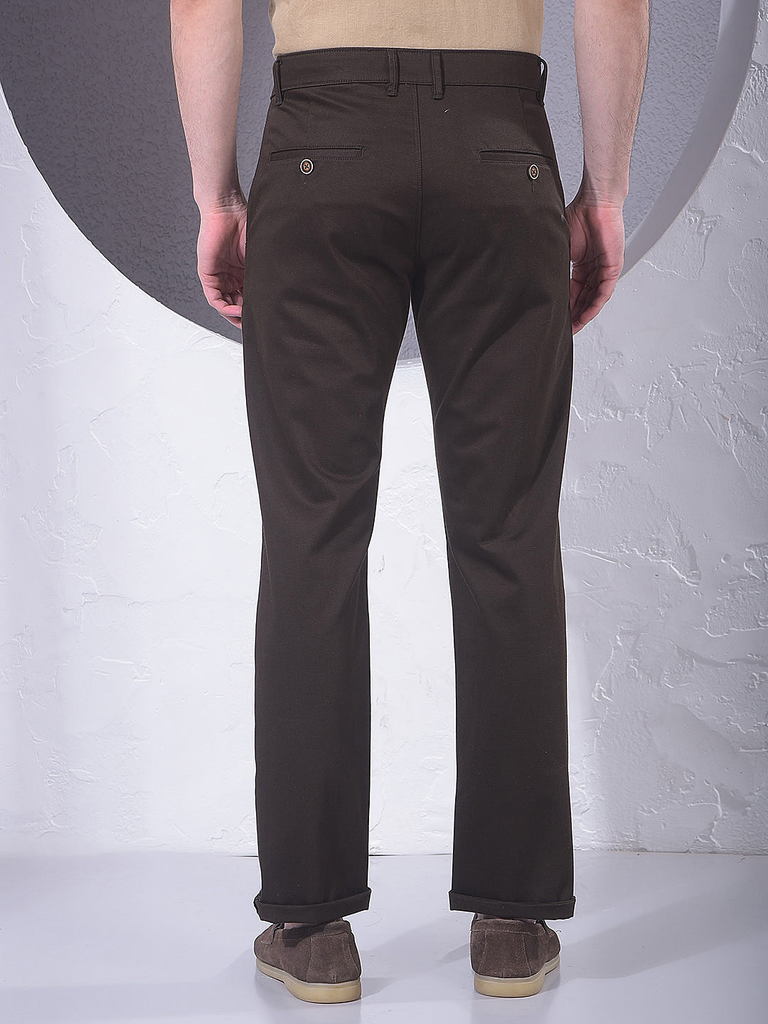 Rich Brown Straight Trousers