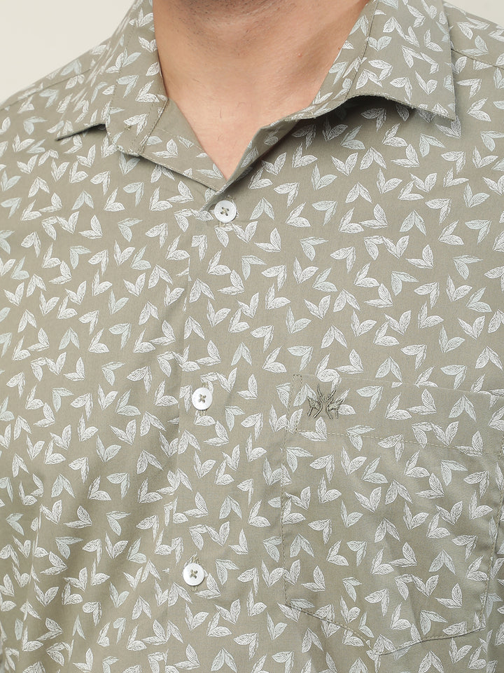 Urban Leaf Green Printed Shirt