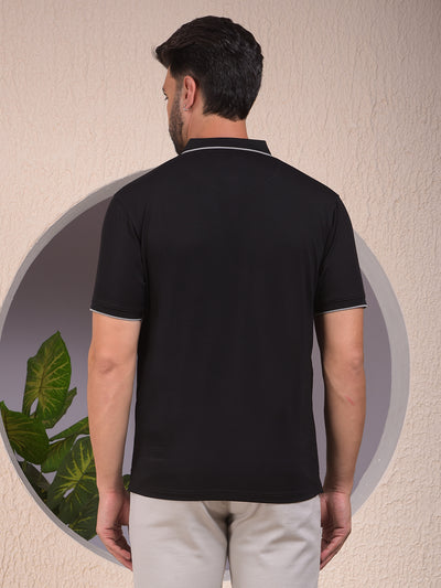 Swanky Black Polo Neck T-Shirt