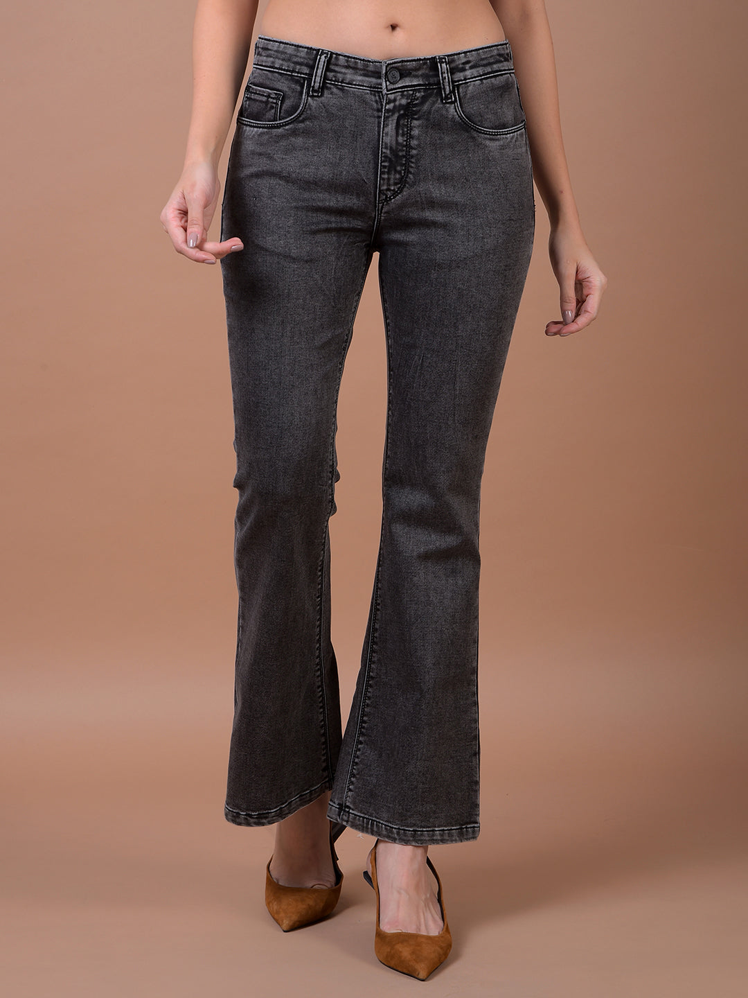 Grey Bootcut Jeans