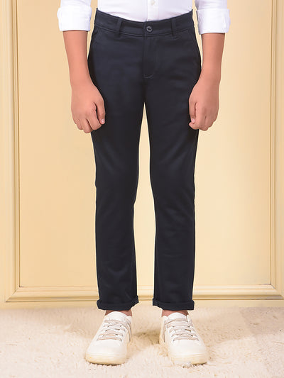 Navy Blue Printed Trousers
