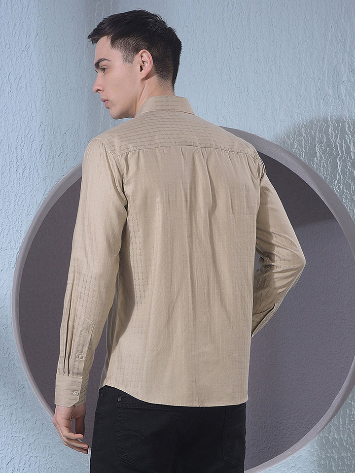 Classic Olive Jacquard Shirt