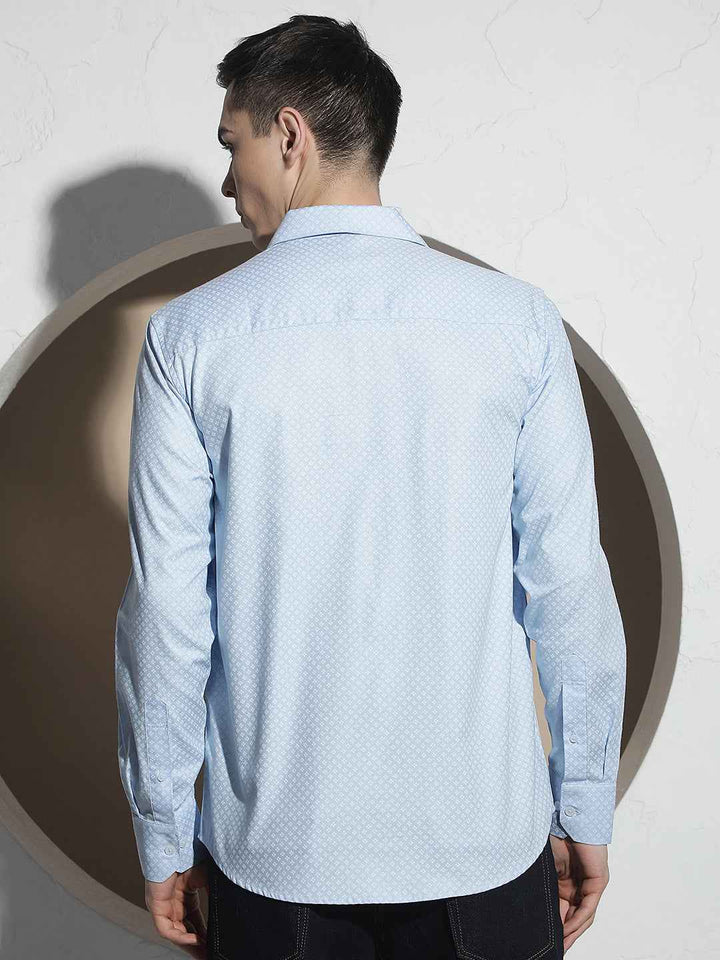 Fresh Blue Printed Shirt