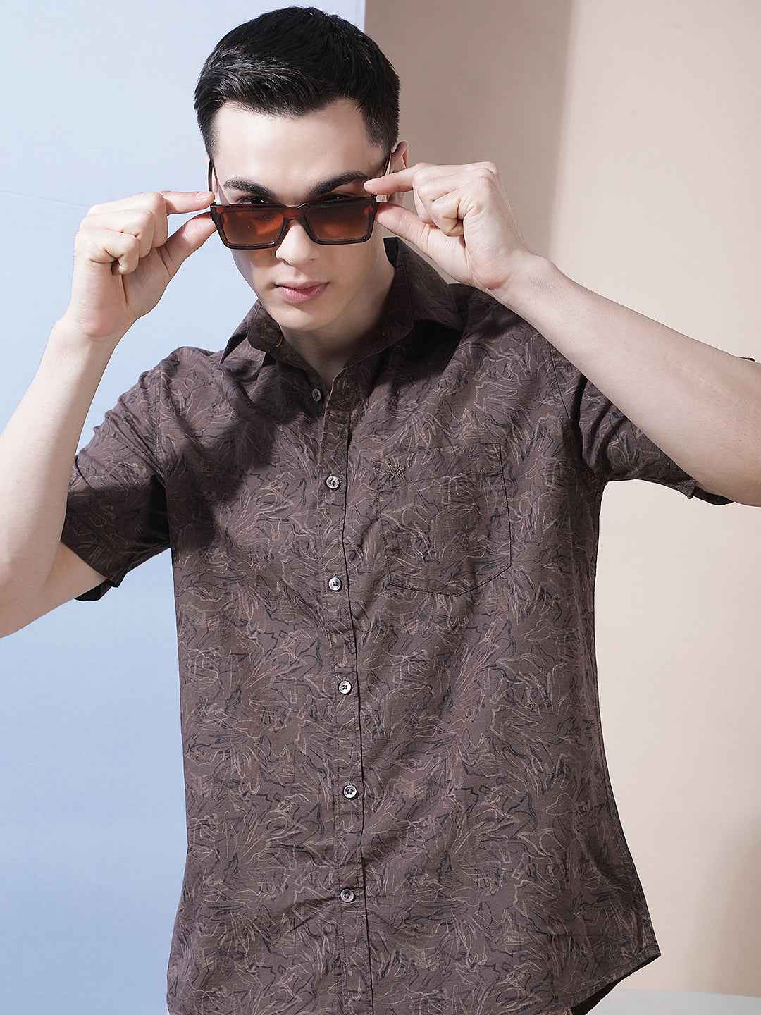 Cocoa Brown Printed Shirt