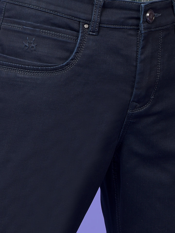 Navy Blue Straight Jeans