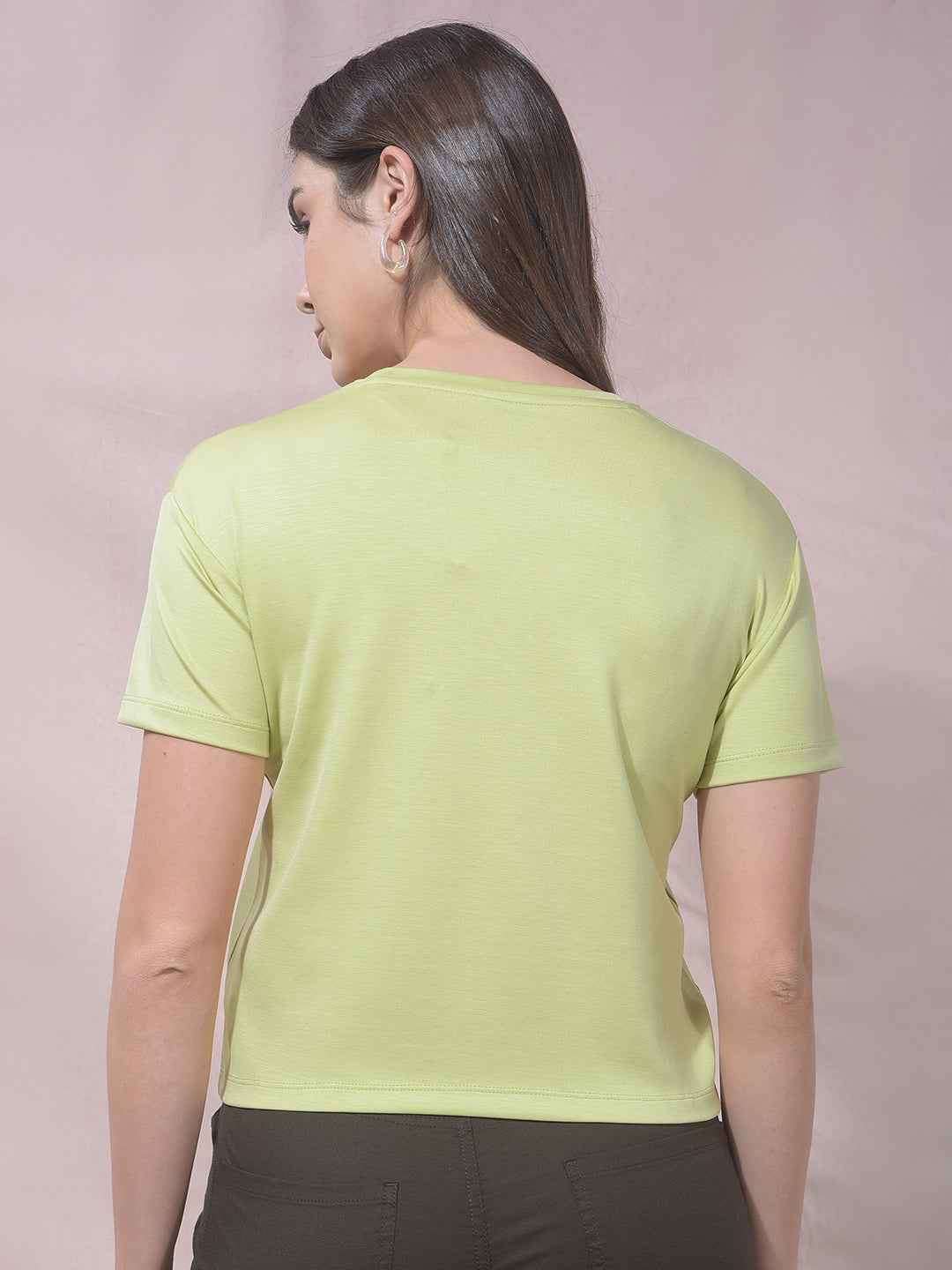 ZestLime Portrait Embellished T-Shirt