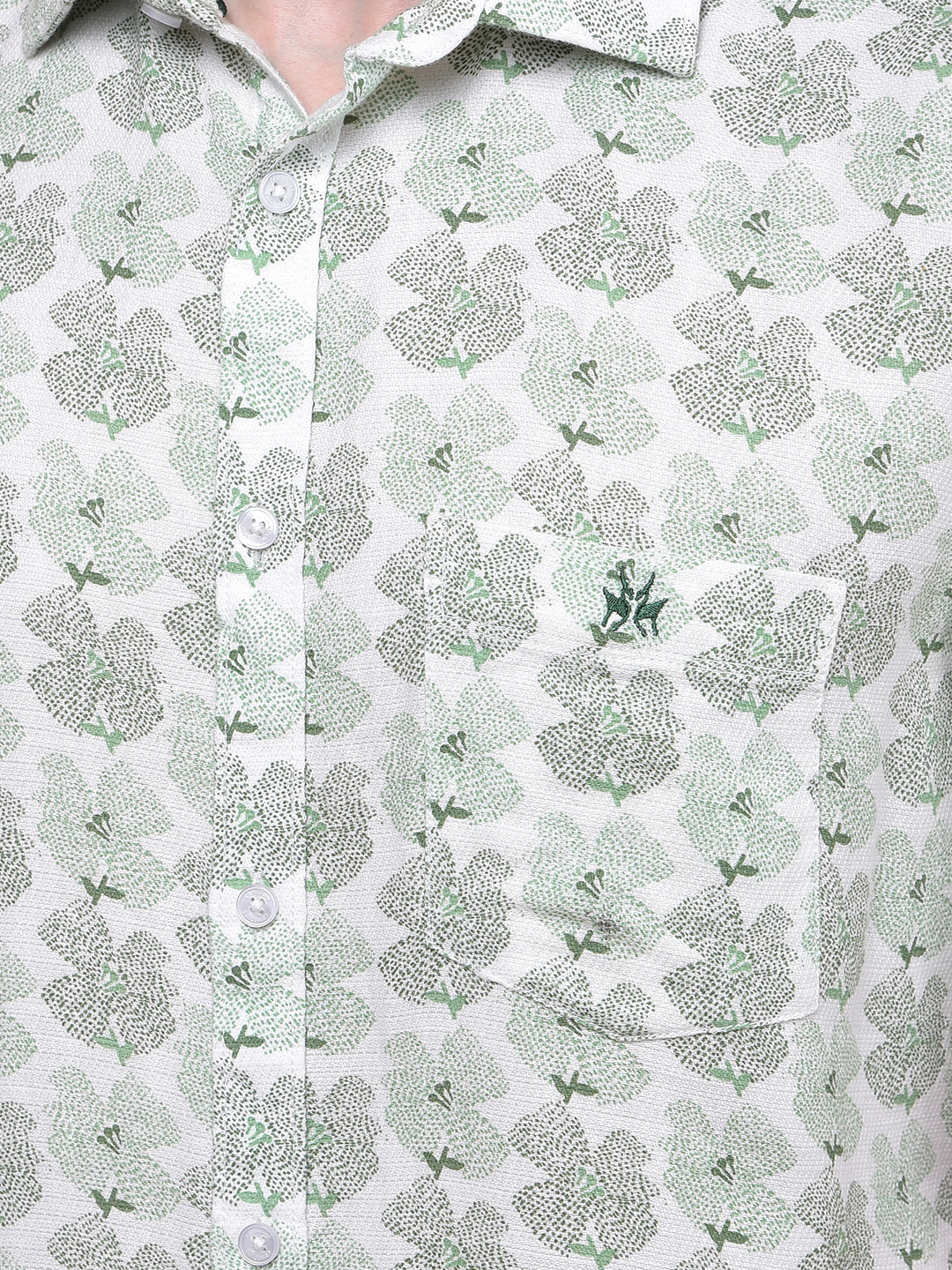 Green Floral Print Shirt
