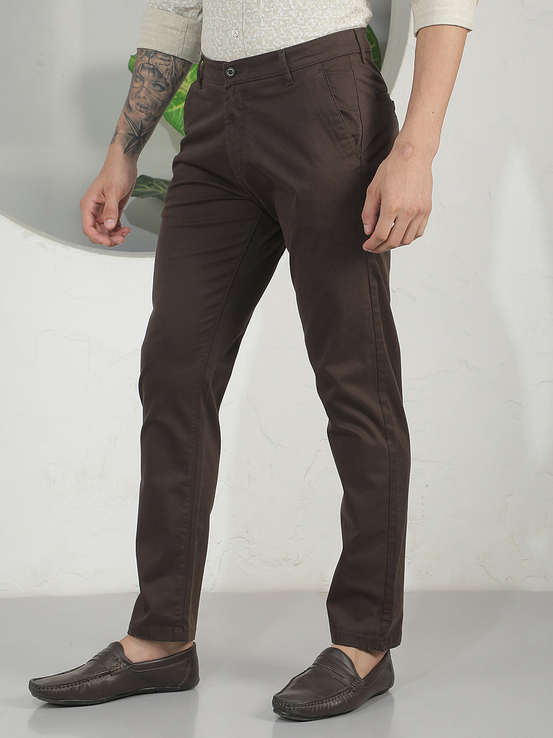 Walnut Wood Brown Trousers