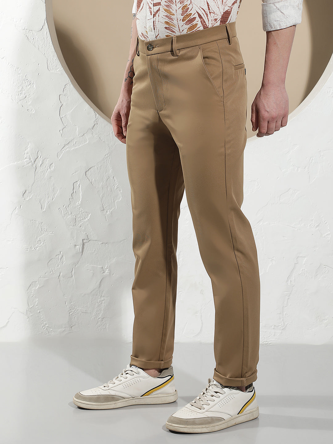 Modern Urban Tan Khaki Trousers