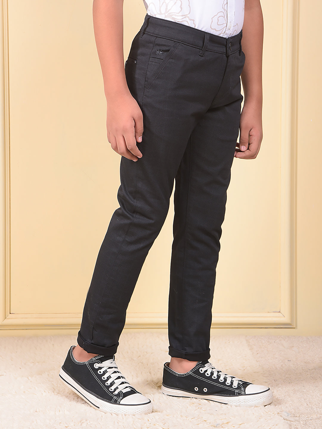Black Printed Trousers