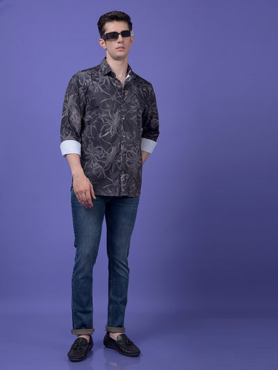 Green Floral Print Shirt