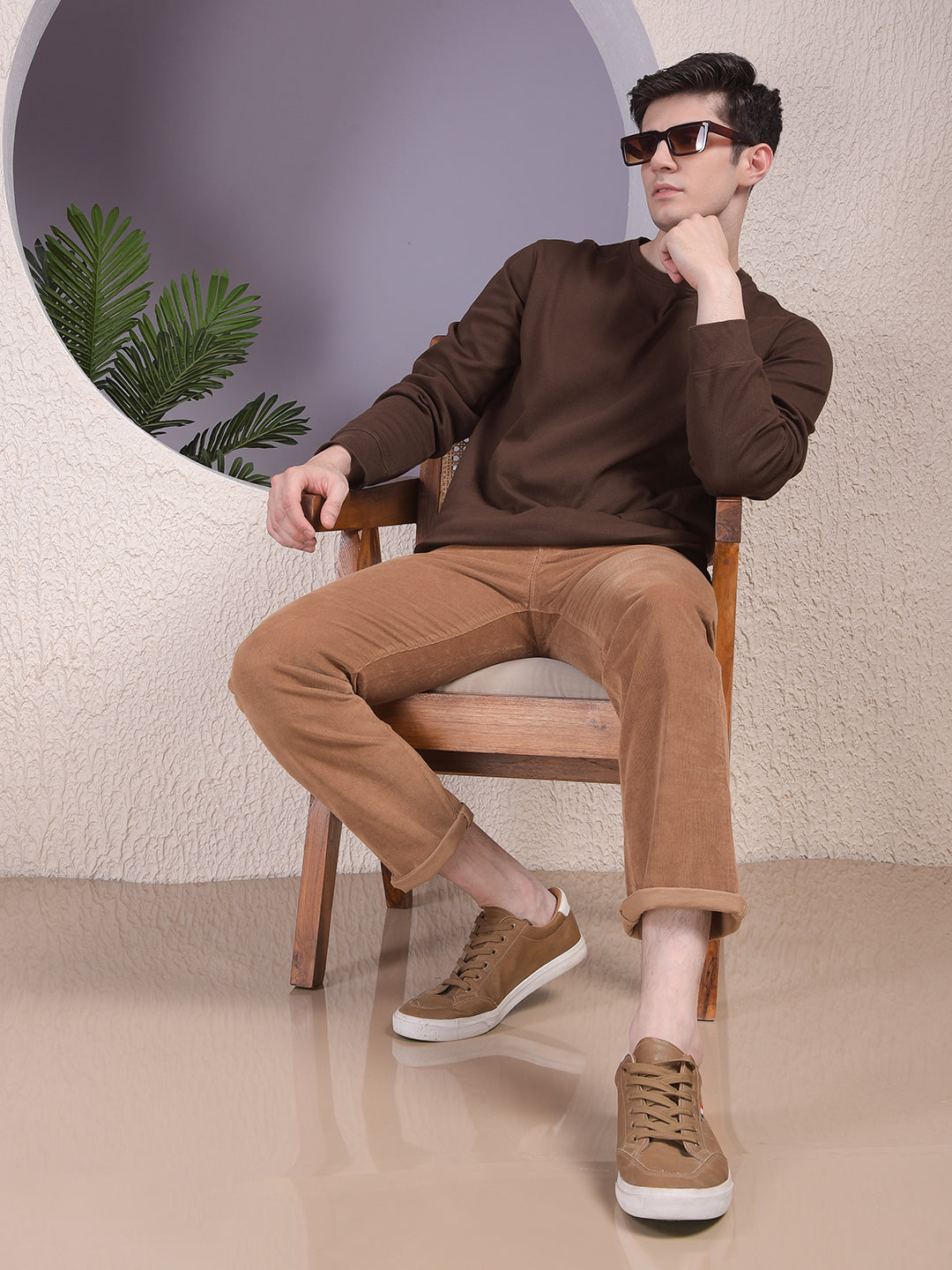 Snatched Brown 100% Cotton Sweatshirt