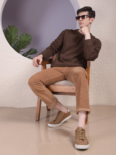 Snatched Brown 100% Cotton Sweatshirt