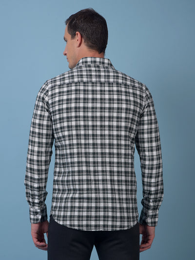 Green Checked 100% Cotton Shirt