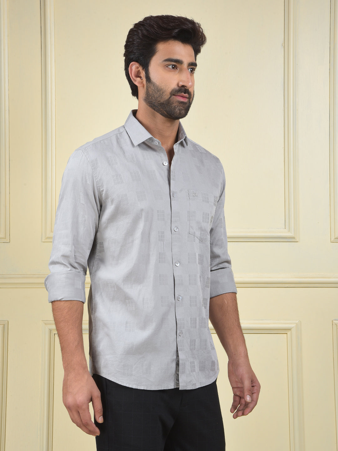 Street Mode Grey 100% Cotton Shirt
