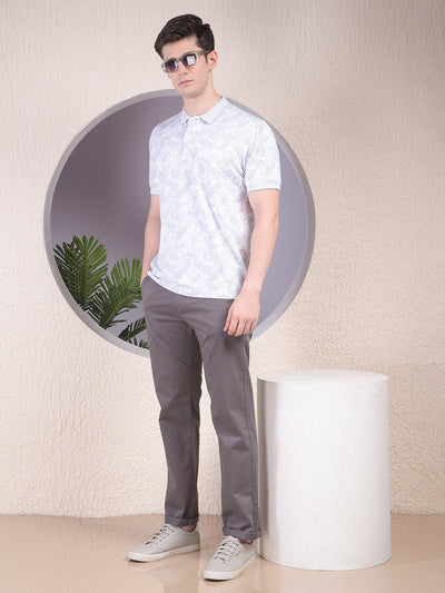 Vivid Grey Straight Trousers