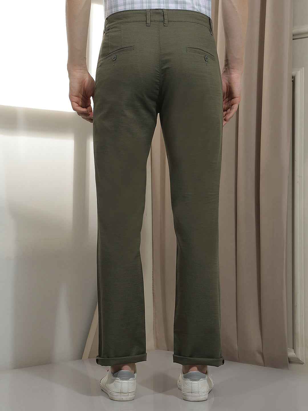 Olive 100% Cotton Trousers