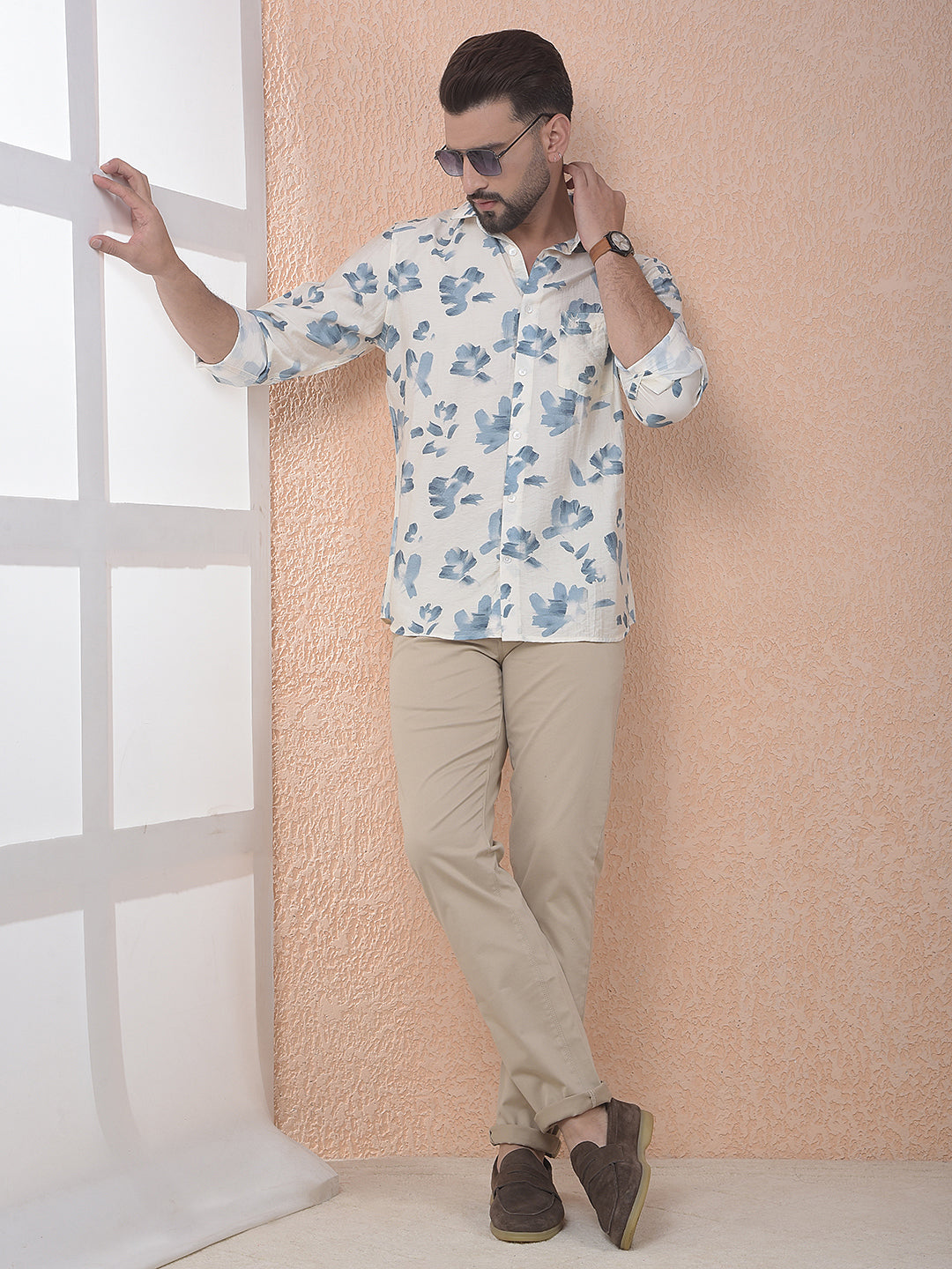 Green Floral Print Shirt
