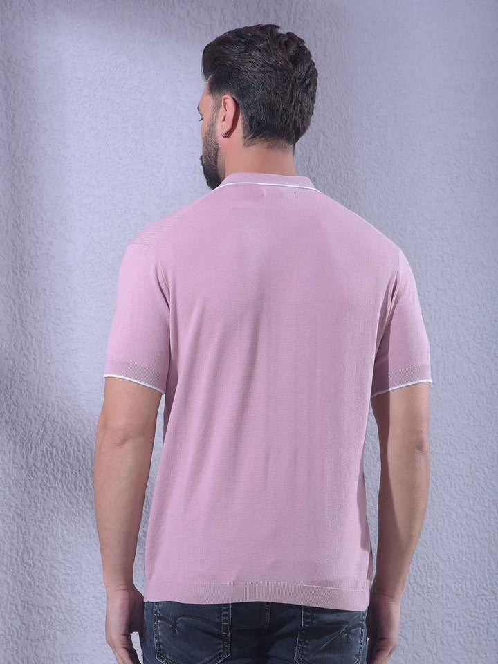 Trendy Blush Pink Polo T-Shirt