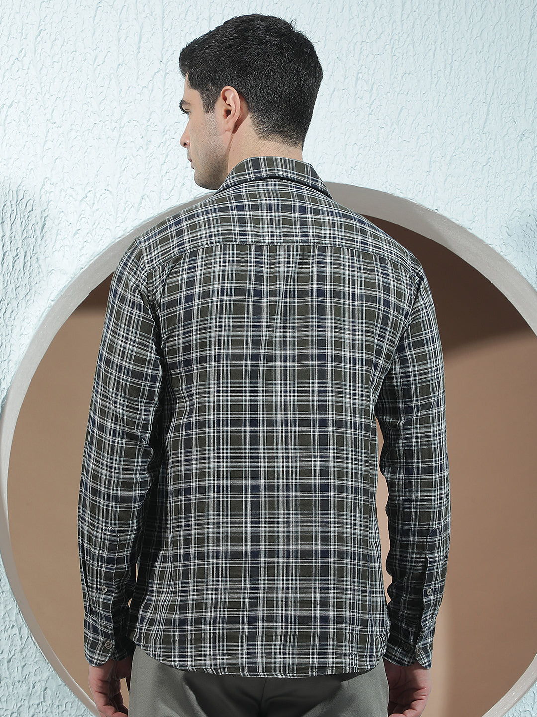 Green 100% Cotton Checked Shirt