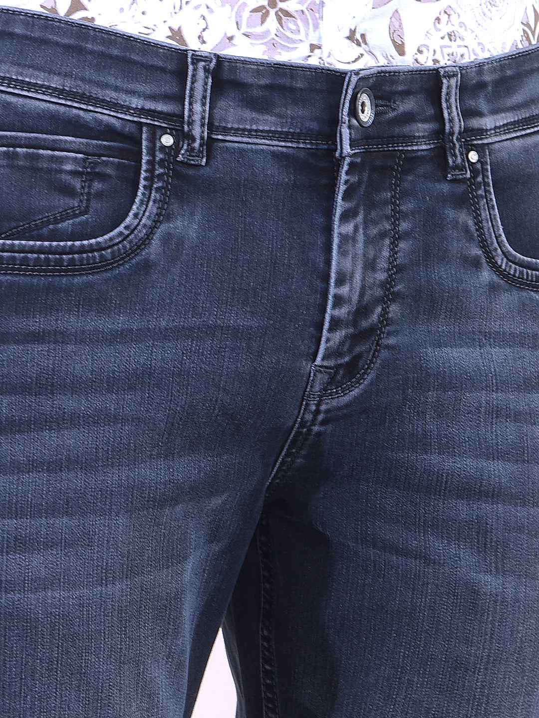 Modern Blue Stretch Casual Jeans