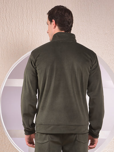 Green Jacquard Sweatshirt
