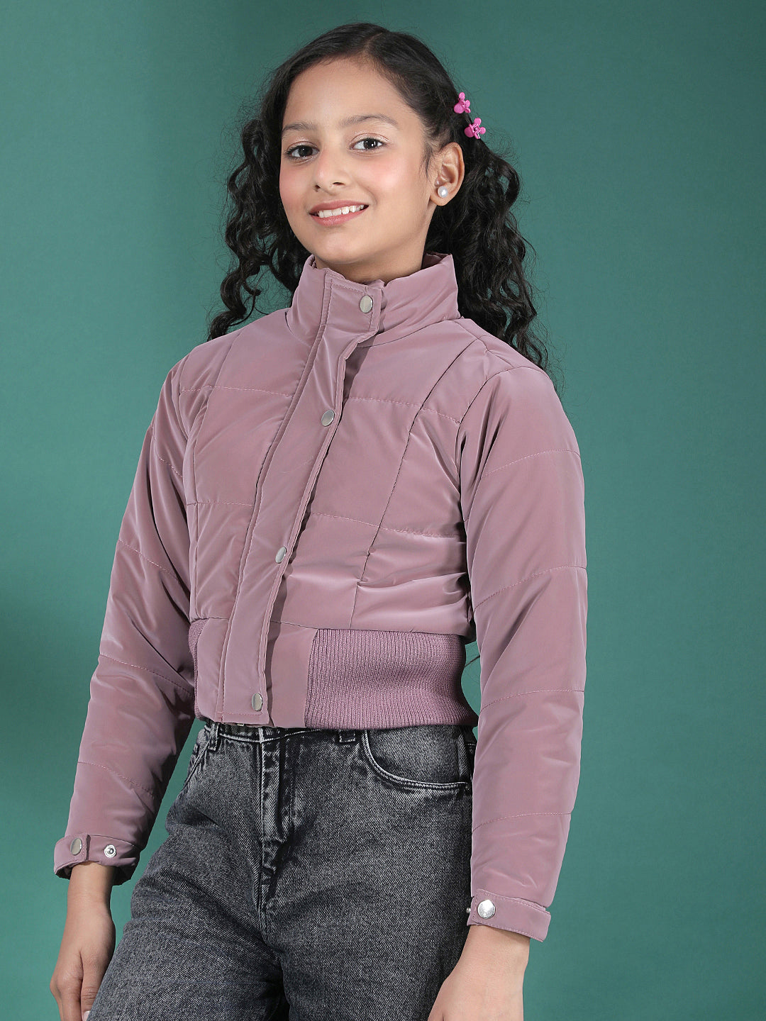 Mauve Skyline Puffer Jacket