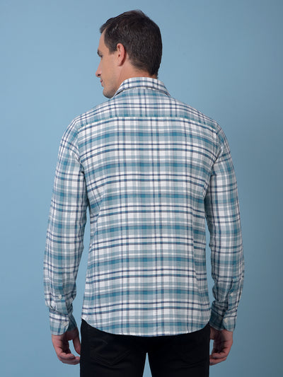 Green Checked 100% Cotton Shirt
