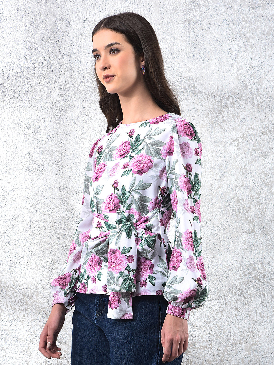 Multi-Color Floral Print Top