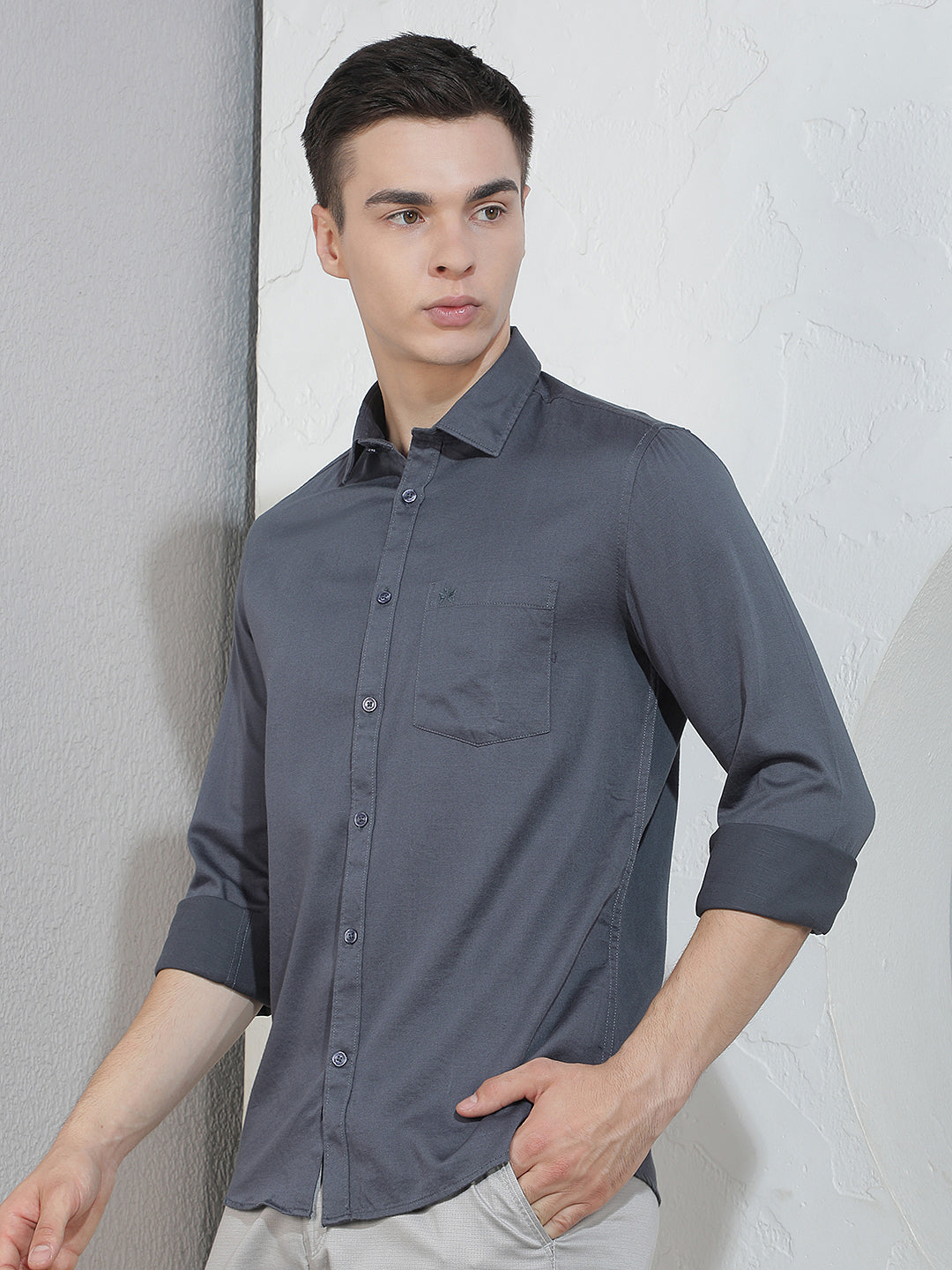 Contemporary Coastal Teal Teal Blue Shirt
