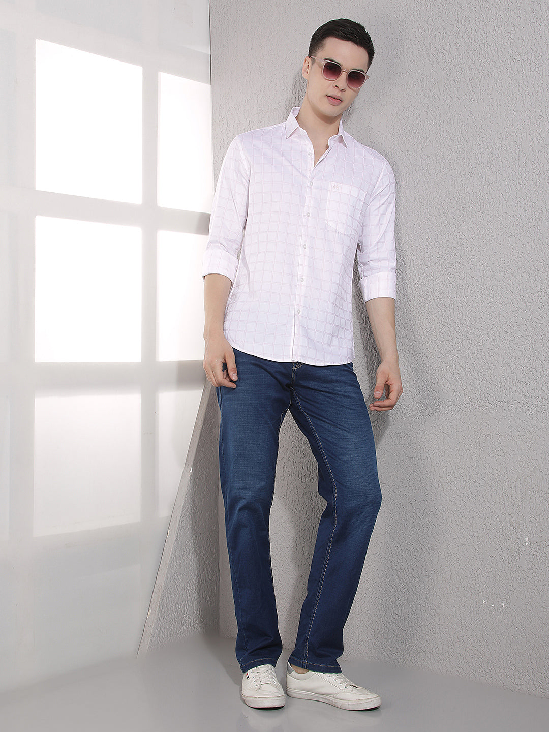 Pink Checked 100% Cotton Shirt