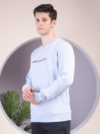 Urban Style Blue Sweatshirt with Brand Logo