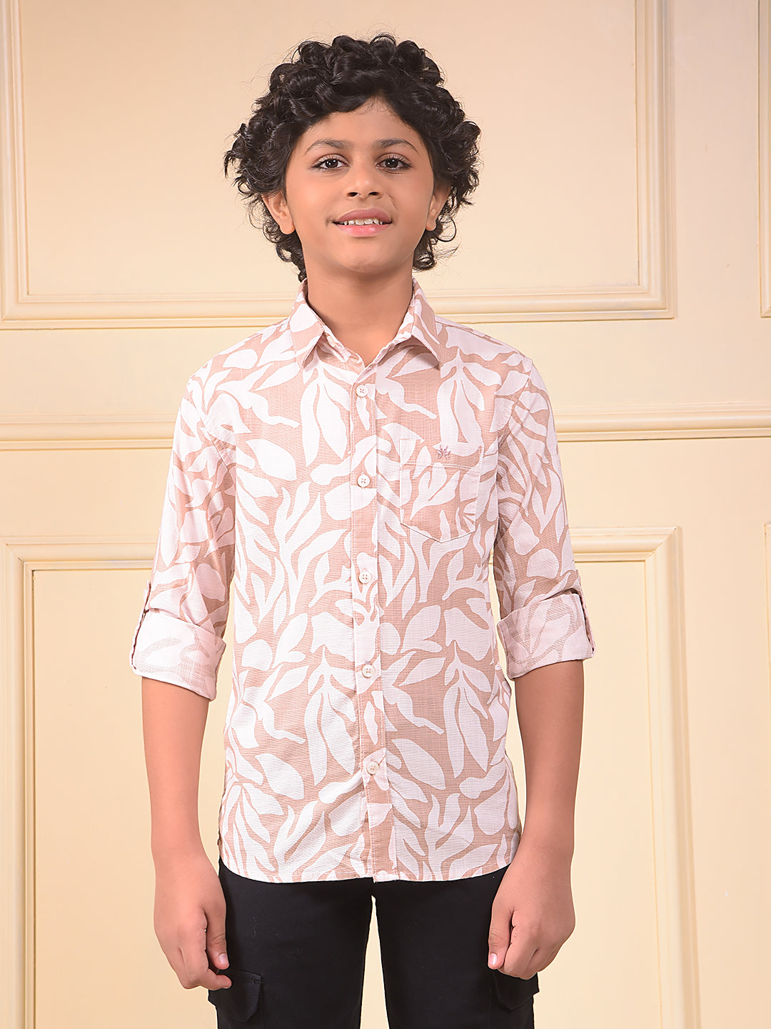 Pink Printed 100% Cotton Shirt