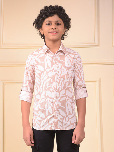 Pink Printed 100% Cotton Shirt