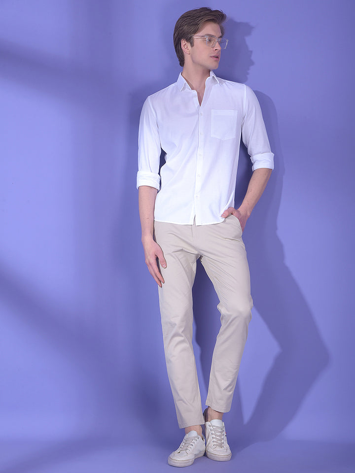 Echo Ivory White Textured Shirt