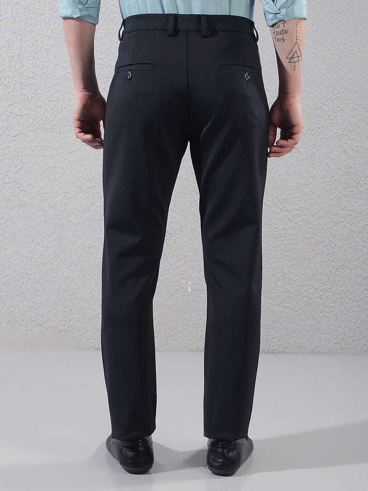 Navy Blue Knitted Trousers