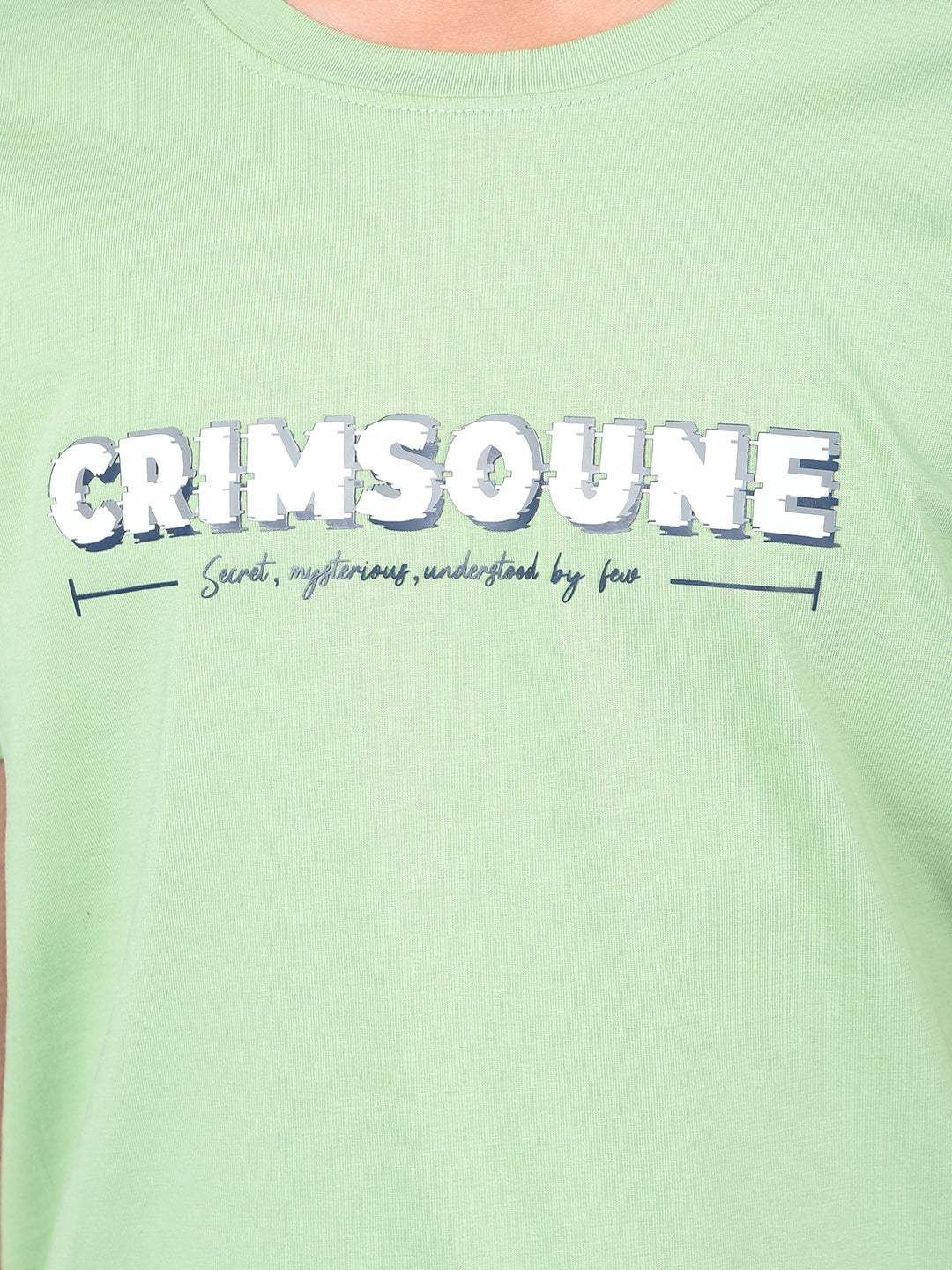 Green Typographic Print T-Shirt