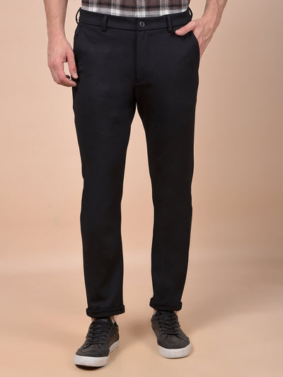 Navy Blue Printed Trousers