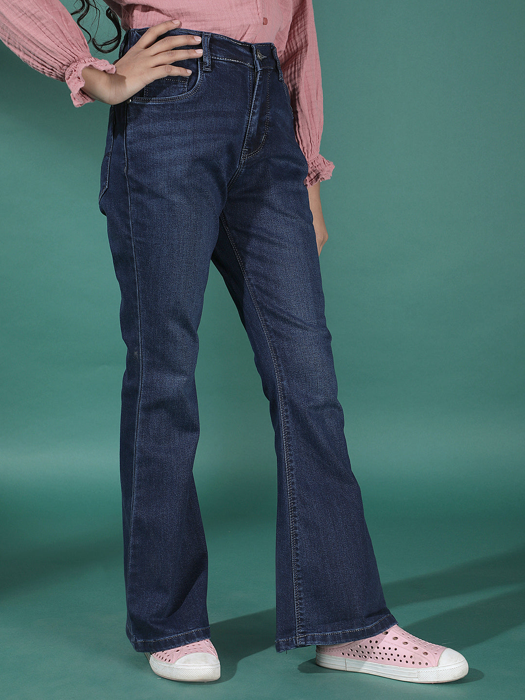 Black Bootcut High Waist Jeans