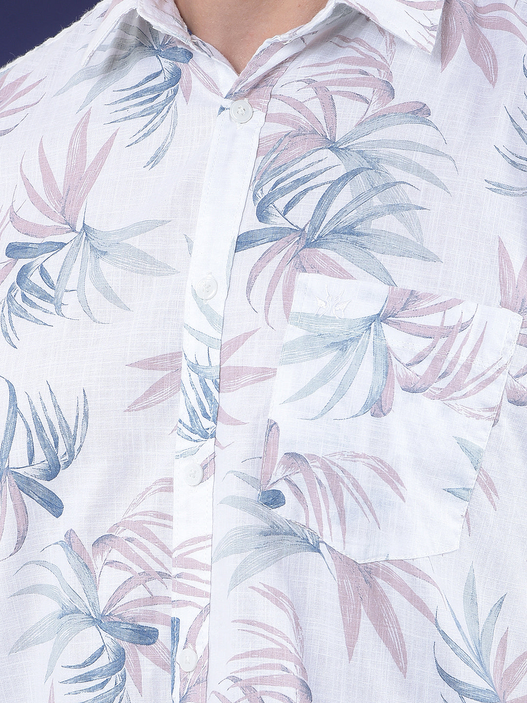 Printed 100% Cotton Beige Shirt