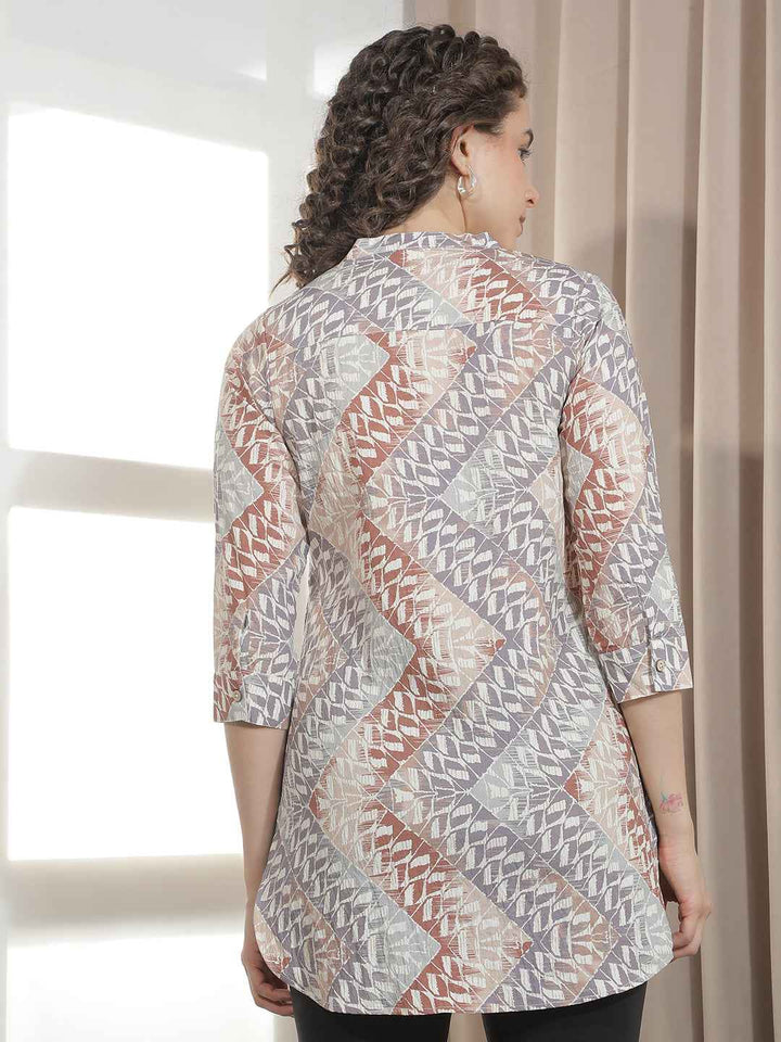 Multi Color Abstract Printed Top