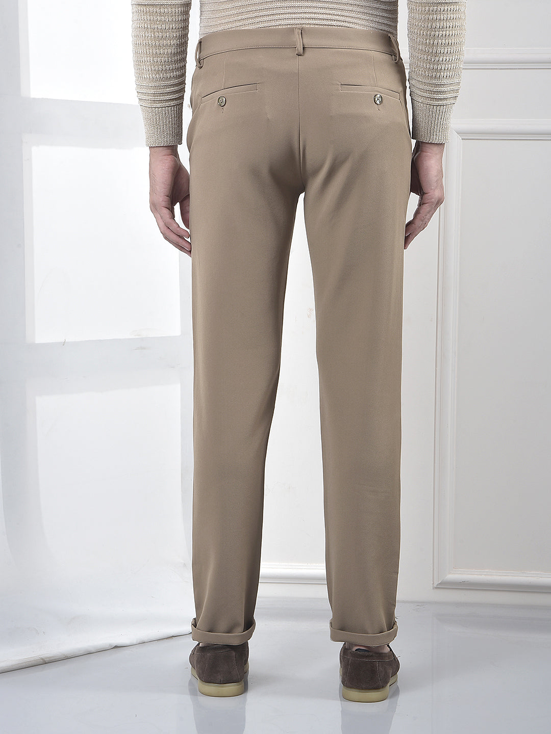 Khaki Korean Fit Trousers