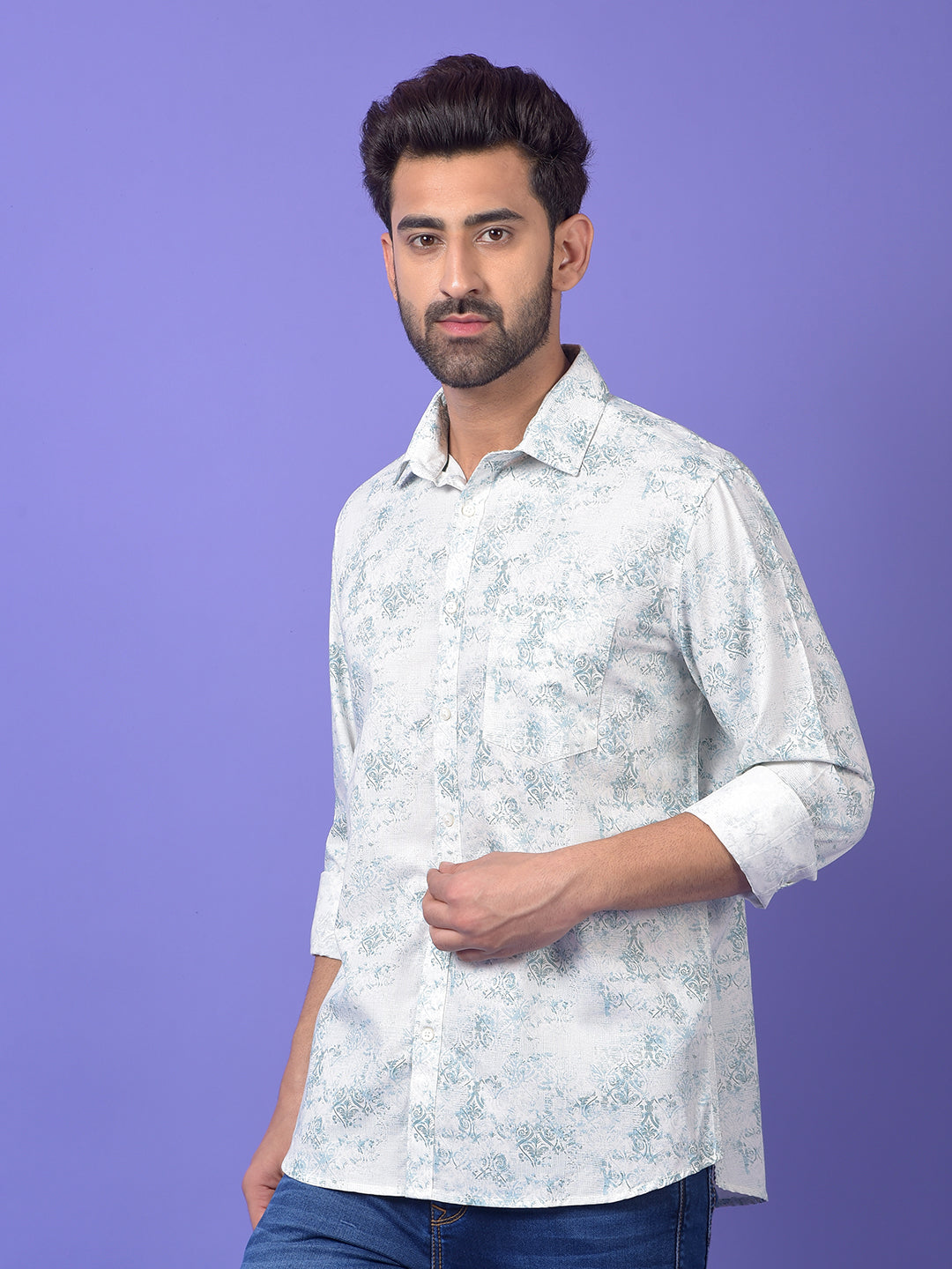 Green Printed Shirt