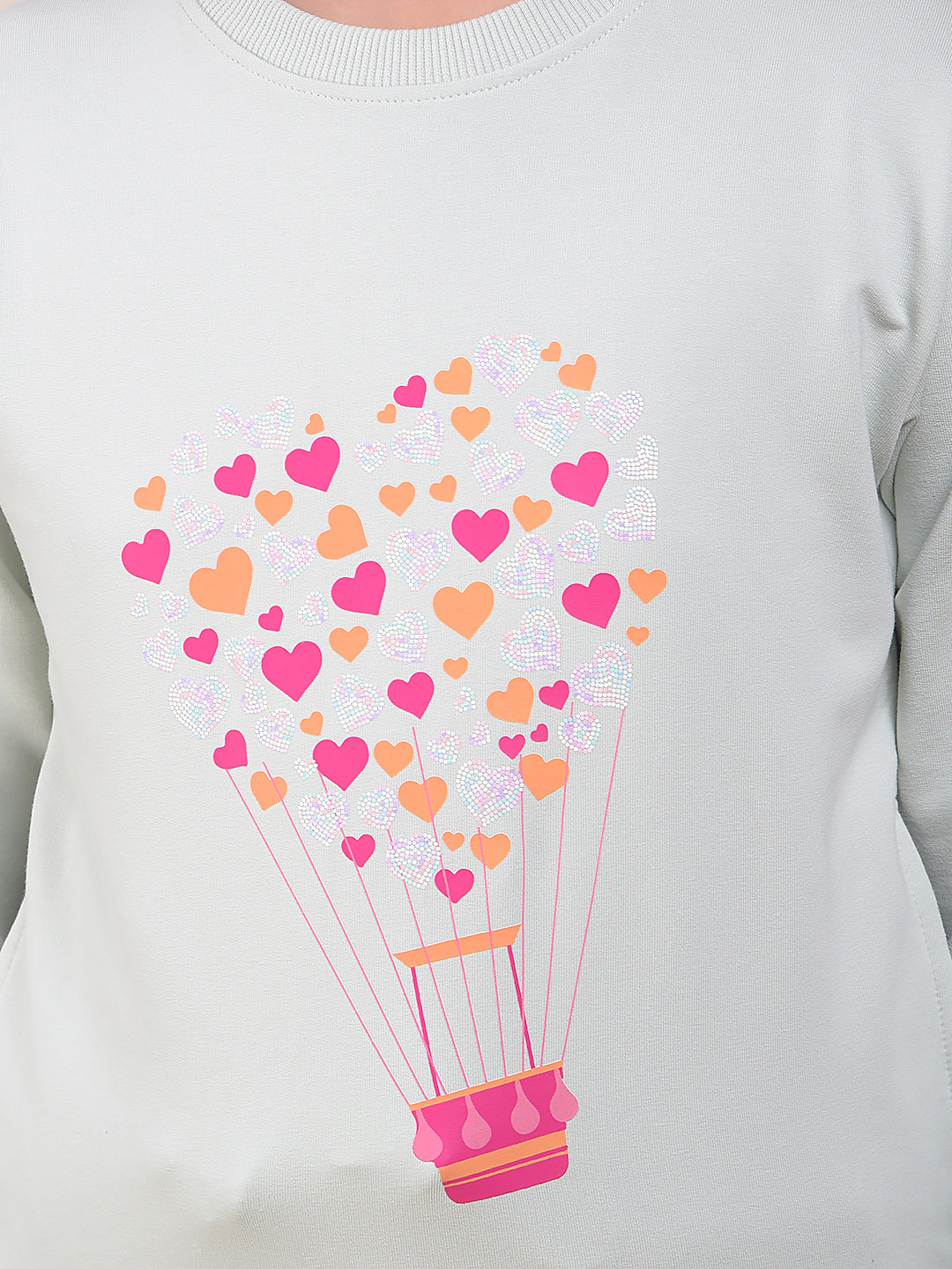 Green Embellished Sweatshirt