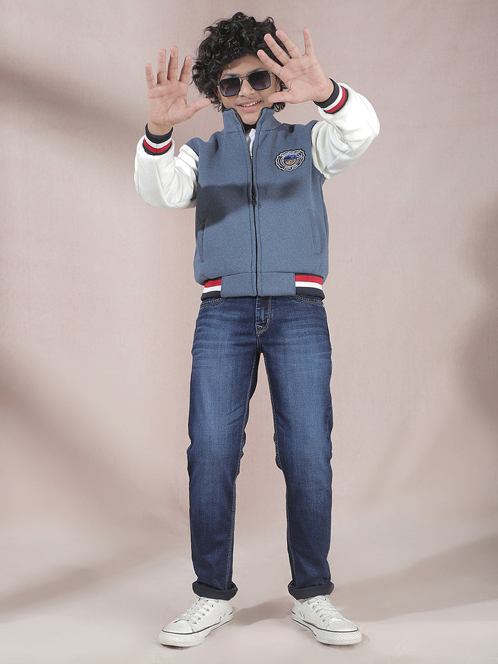 Streetline Blue Varsity Jacket
